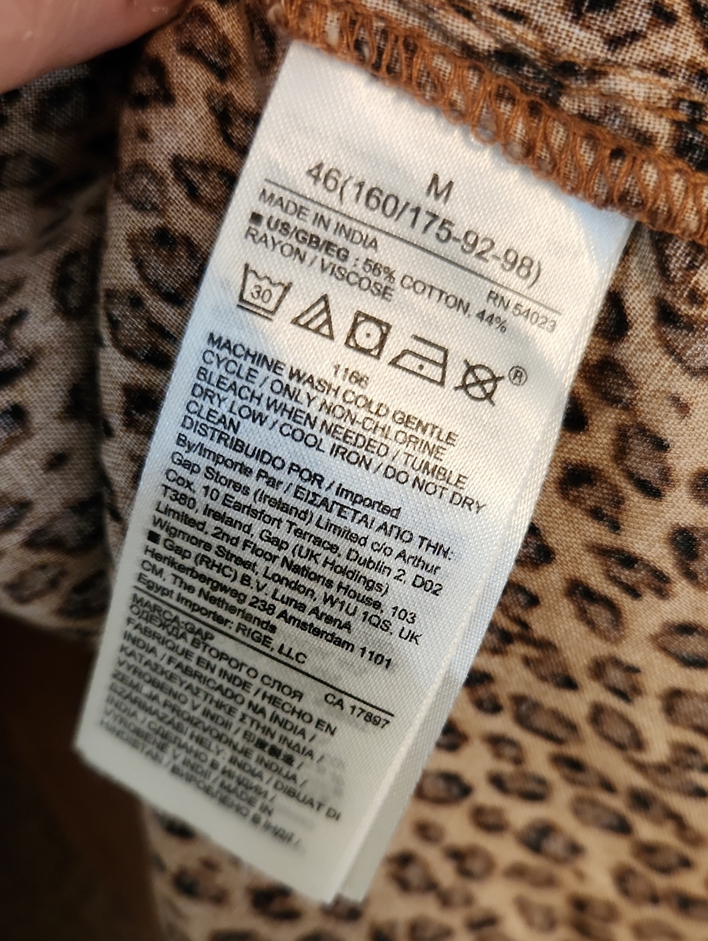 GAP Cheetah Print Tunic Dress (M) - Picture 6 of 12
